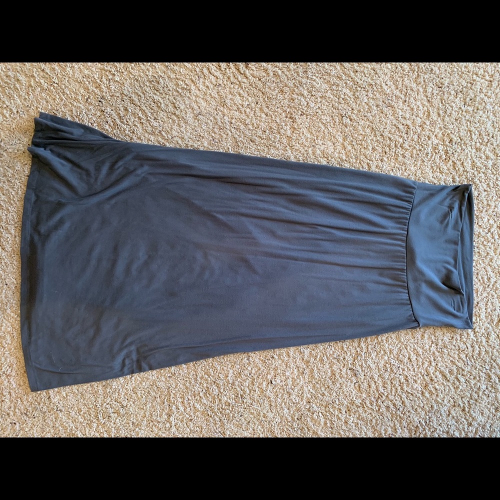 Gray maxi skirt